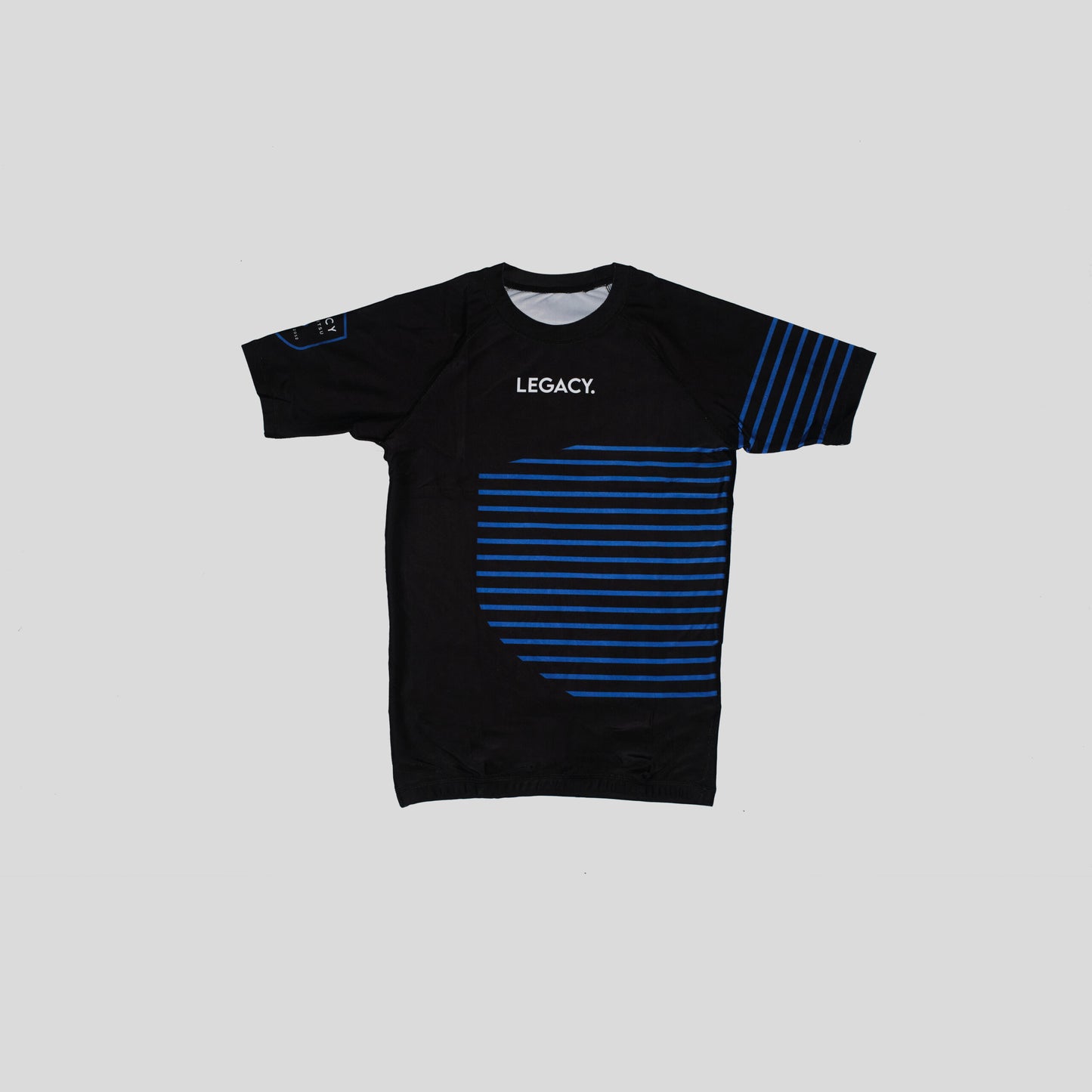 Rashguard Short Sleeve Stripes - Blue, L